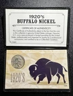 1929S US Buffalo Nickel! "San Francisco" Mint! FINE! w/COA! Old US Coin!