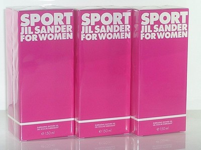 3 x Jil Sander Sport for  Women Shower Gel / Duschgel je 150 ml