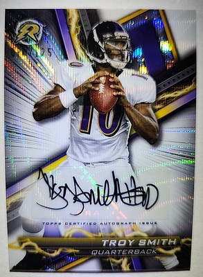 2023 Topps Composite White Surge Refractor /125 Troy Smith #RA-TS Auto Ravens