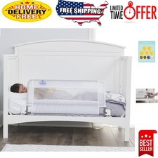 Reinforced 33-Inch Crib Rail with Easy Swing Down Feature for Secure Sleep