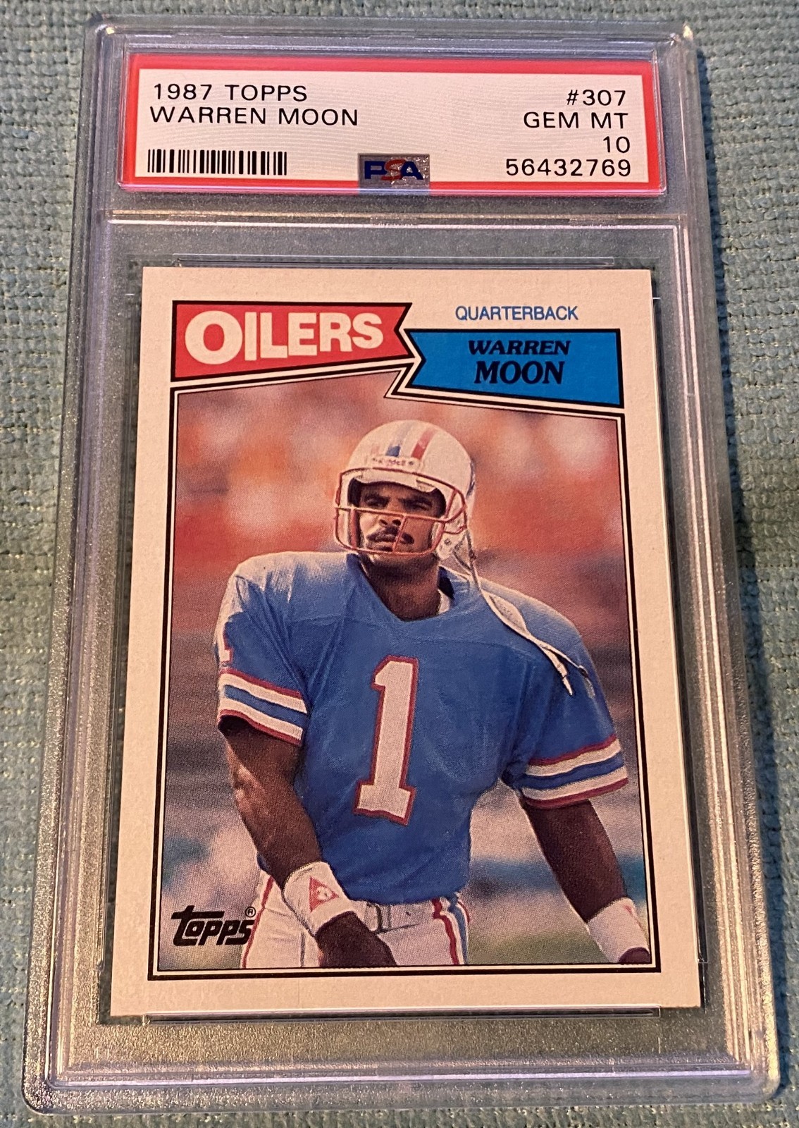 Warren Moon 1987 Topps PSA 10 GEM MINT #307 Houston Oilers HOF PSA 10 GEM MINT