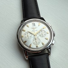 Longines Conquest Heritage Chronograph Gold and Silver 38.5mm L1.641.6.72.4 B+P