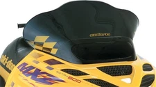 Powermadd Cobra Windshield Low 13.25" Black/Yellow Checkers #13225 Ski-Doo