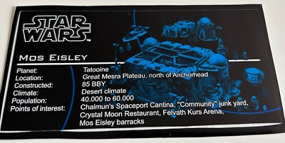 Lego Star Wars UCS Style Sticker for 75290 Mos Eisley Cantina V2