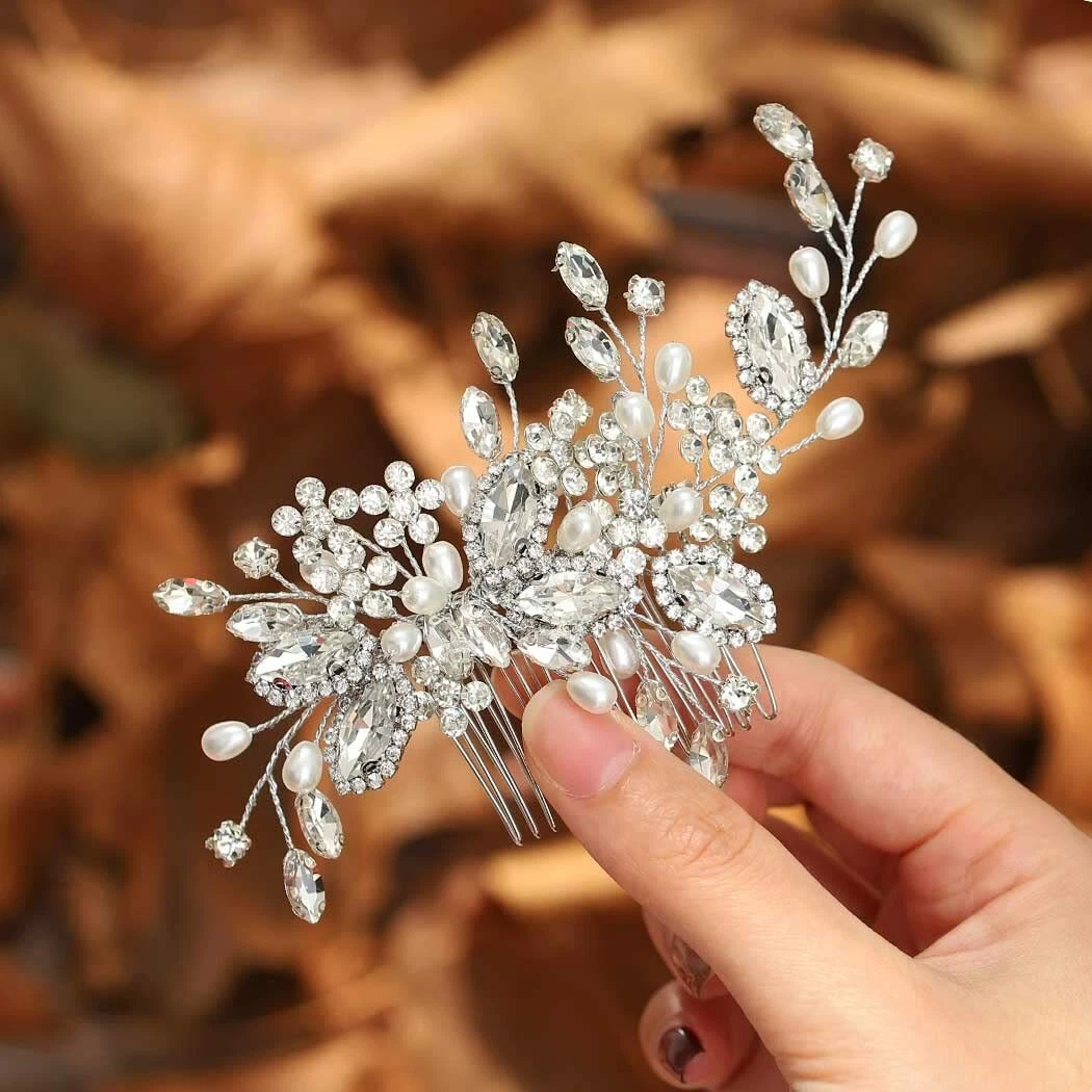 Wedding hair accessories clearance pearl