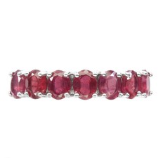 925 Sterling Silver Ring Oval Ruby 5x4mm Gemstone Jewelry 8