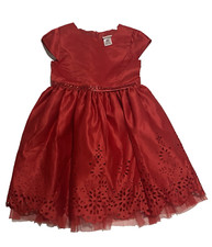 Sweet Heart Rose Girls Red Dress Size 6 Rhinestone Waist