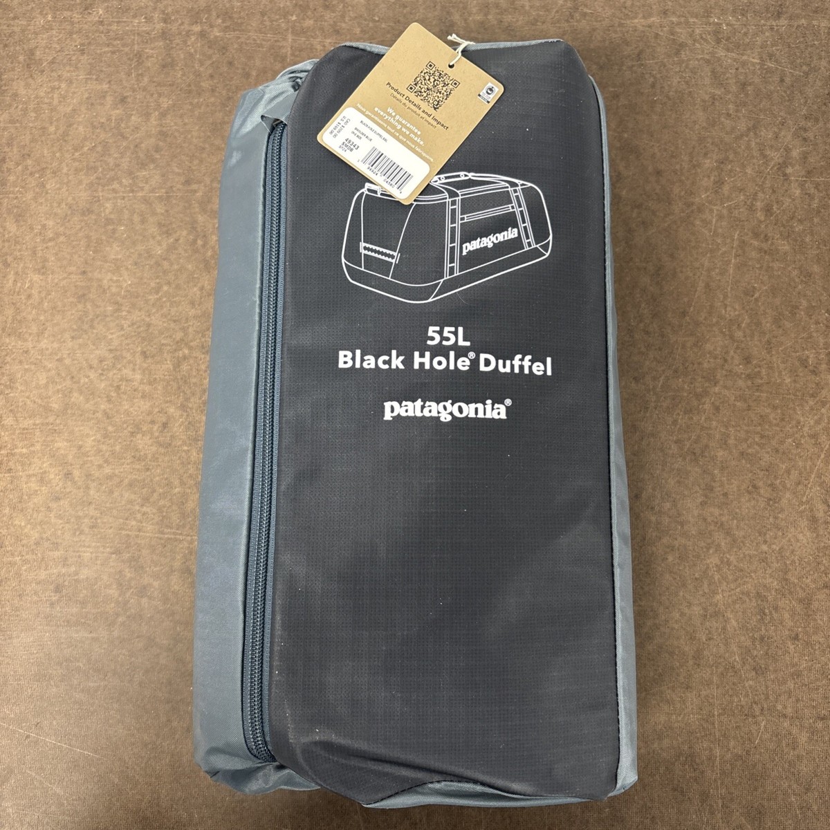 Patagonia Black Hole 55L Duffle Bag Smolder Blue Men's Ergonomic Shoulder  Straps | eBay