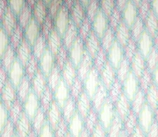 Pre Pleated Pastel Plaid Craft Fabric Interface Lined Pink Blue 40 x 84 Flaw