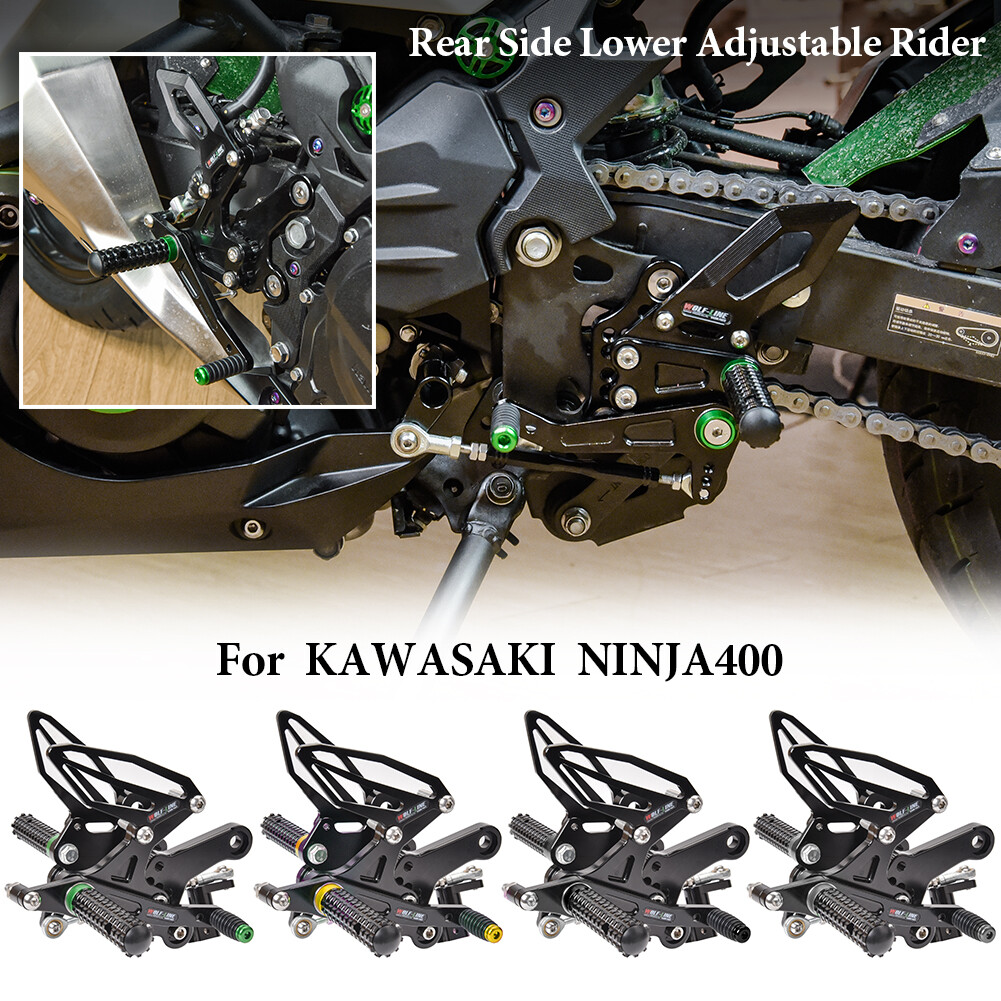 AHOLAA Adjustable Rearsets Foot Peg Footrest Footpeg For Kawasaki Ninja