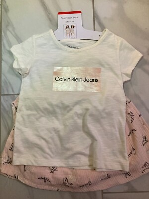 Calvin Klein Jeans Girls 3-piece set Dress top, Skirt, T-shirt, Size