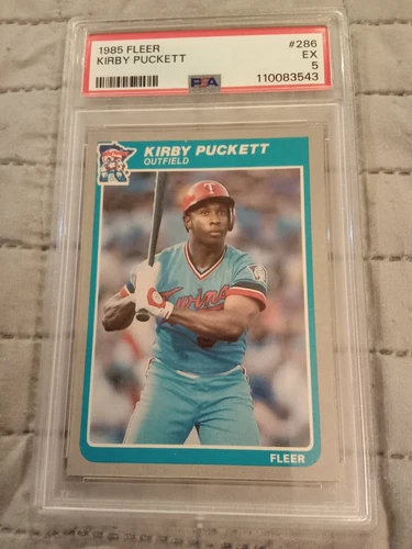 1985 Fleer Kirby Puckett  #286 Graded PSA 5 Rookie Baseball Card