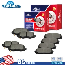 For 2014 2015 2016 2017 2018 - 2022 Jeep Cherokee Front Rear Ceramic Brake Pads