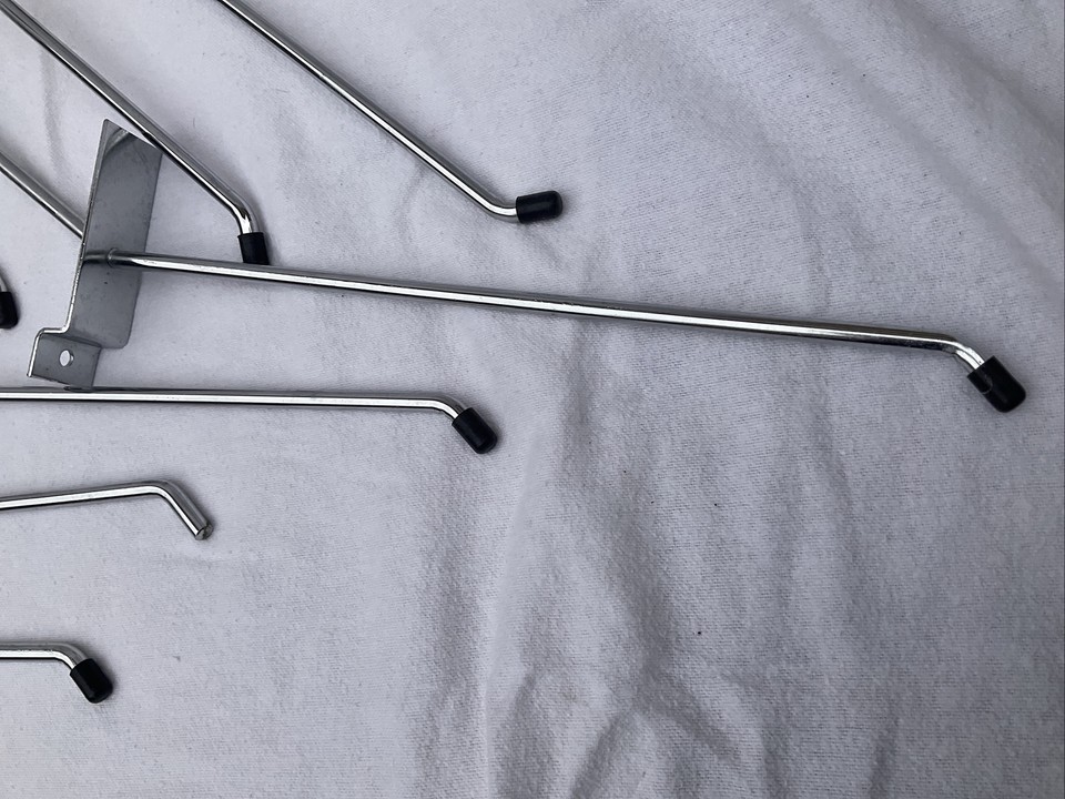 20 Chrome Straight Slatwall Hanging Arm Retail Display Shop Fittings 26