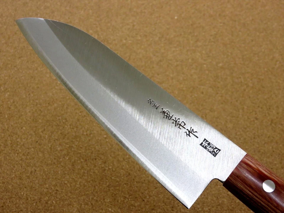 Cuchillo japonés Kanetsune Kitchen Santoku 165 mm 6 1/2 pulgadas Hon-Warikomi SEKI JAPÓN Foto 4 de 4