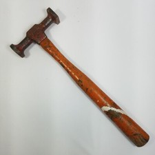 Vtg Bonney Light Bumping Hammer Auto Body Orange Handle 1.25" Face 1" Peen
