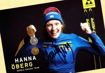 Hanna ÖBERG (1)  AK Bild - Print Copie - 18 x 13 + AK SKI WM - SIGNIERT - gratis