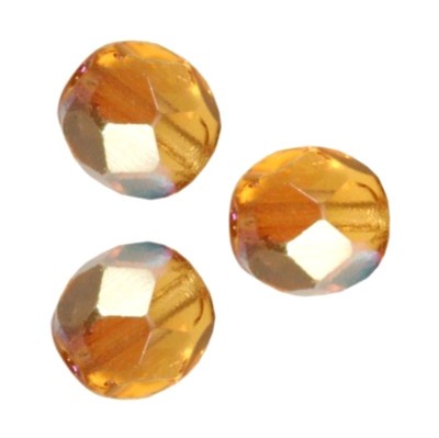 50 Perles Facettes Cristal De Bohême 3mm - Couleur Saphir AB - Origine France