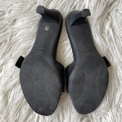 PRADA 36 1/2 22.5 ミュール イタリア製 ブラック/RC116 PRADA 36 1/2 22.5 ミュール イタリア製 ブラック/RC116