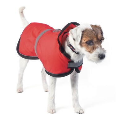 Uber-Activ Dog Waterproof Comfort Coat 45cm Adjustable Red RRP £26  UK