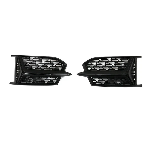 Black Pair Front Bumper Fog Light Lamp Grille For Audi A6 Sline S6 2019-2024 RS6 - Picture 2 of 14