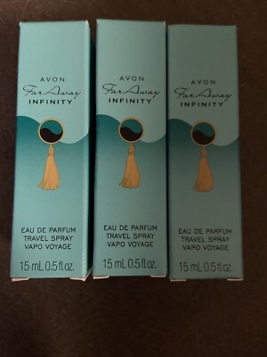 (3) Avon Far Away Infinity Eau de toilette Purse Spray 0.5 oz Fragrance Perfume