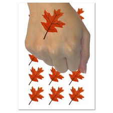 Oak Leaf Temporary Tattoo Water Resistant Fake Body Art Set