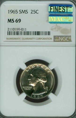 1965 QUARTER NGC MS69 PQ MAC FINEST SPOTLESS LOW POP *