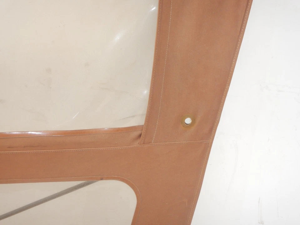 Jeep CJ CJ7 CJ8 76-86 OEM Nutmeg Full Soft Door Pair Clear Window 1 Piece Foto 4 de 4