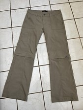 prAna NEW Women's Khaki Beige Nylon Hiking Camping Pants w/ Zip Off Legs Sz 10