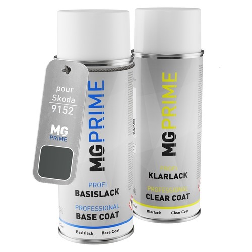 Peinture Voiture Bombes Aérosols Pour Skoda 9152 W6 Titangrau Metallic