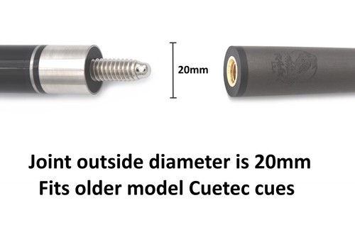 RAVEN Carbon Fiber Pool Cue - Shaft Only (11.8mm, 29") 3/8-14, Fits Cuetec 20mm - Picture 3 of 7