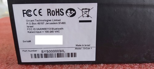 OrCam SYS000003/IL Set Orcam 1.0 Orcam 1 UPS Envío! ¡Haz ofertas! A-5 - Imagen 5 de 6