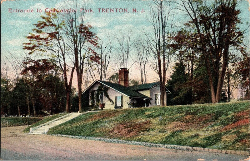 New Jersey Postcard: Entrance to Cadwalader Park, Trenton- Made In Germany