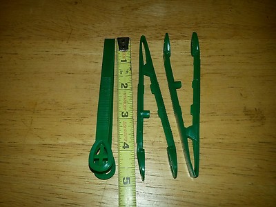 New,three plastic forceps tweezers 5'' long healthcare, insect collection, crafts