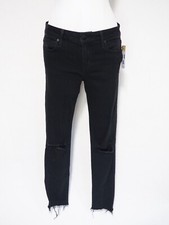 Joe's Jeans Black Distressed The Vixen Sassy Skinny Ankle Jeans, Size 26