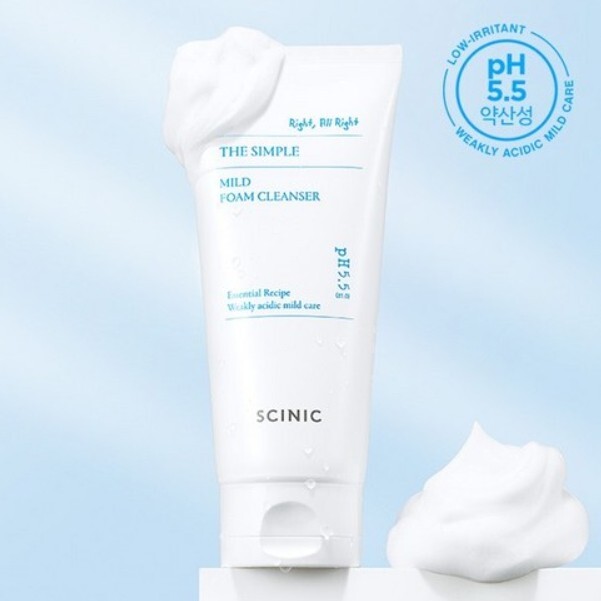 SCINIC The Simple Mild Foam Cleanser 120ml pH5.5 Cleansing Foam