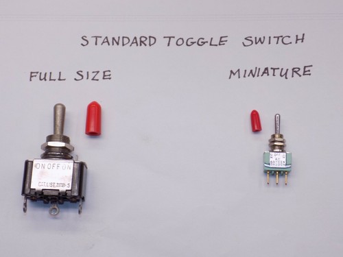 MINIATURE TOGGLE SWITCH BAT CAPS, BROWN VINYL, SLIP-ON, QTY:30 - Picture 3 of 3