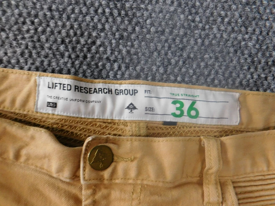 LRG Shorts 36 Beige Y2K Denim Mens Cut off Vintage Hip-hop classic retro - Image 4 of 4