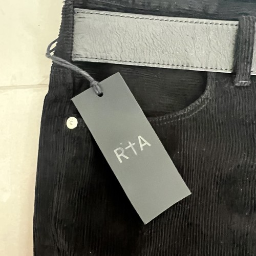 RTA Dexter Corduroy Belted Black Pants NWt - Picture 10 of 12