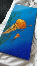 24x12 Jelly Fish Acrylic Level 3 Painting 