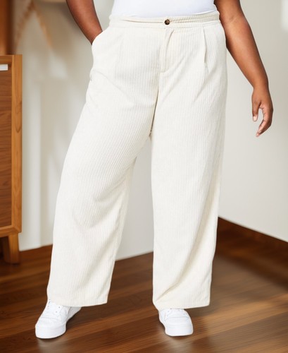 And Now This Womens Trendy Pleated Waist Corduroy Pants Bone Size 16W NWT - Bild 2 von 2
