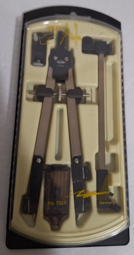 Alvin Art Drawing Set 702V compass speed bow 6"univ. beam made in Germany - Picture 2 of 5