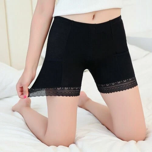 Lace Black Shorts for Women