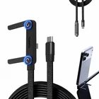 2-in-1 Invisible Holder Charger Cable–240W Fast Charging Cord with Phone Stand