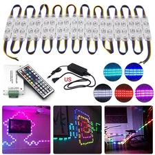 20PCS 5050 Module Light 3 LEDs SMD Lights 12V DC Store Front Decor Sign Lamp US