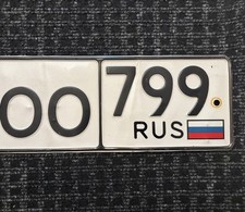 Original Nummernschild Kennzeichen Russland  Moskau 799 RUS
