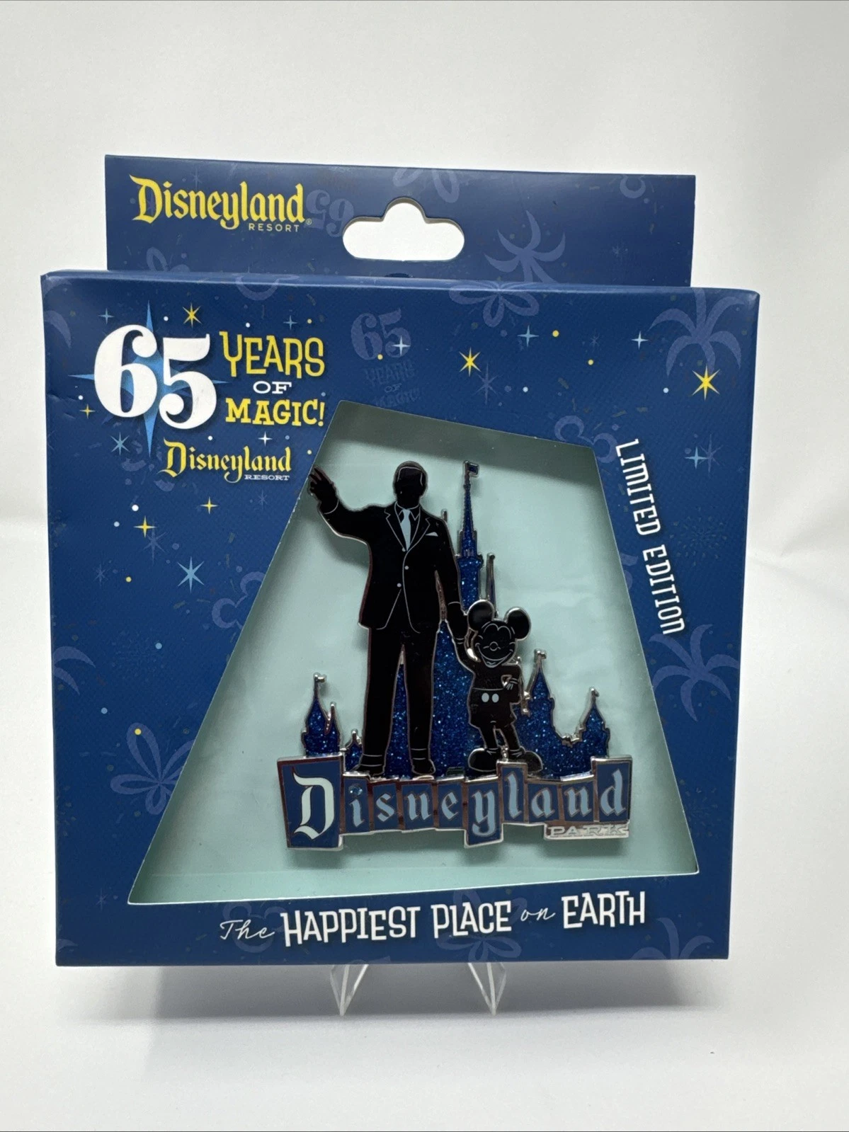 Disneyland 65 Years Of Magic Walt And Mickey Jumbo LE Disney Pin