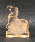 Boyd's Crystal Art Glass LITTLE JOE THE HORSE #1 First! LULLABY 9-21-87 Pink 2"H — photo 4