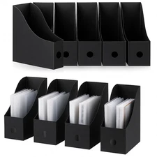 12 Pack Magazine File Holder Plastic Desk Organizer Magazine Holder Heavy Dut
